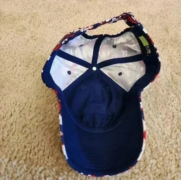 Nike Mens Retro 1992 Adjustable Hat Blue White Red 4th Of July - Picture 2 of 3